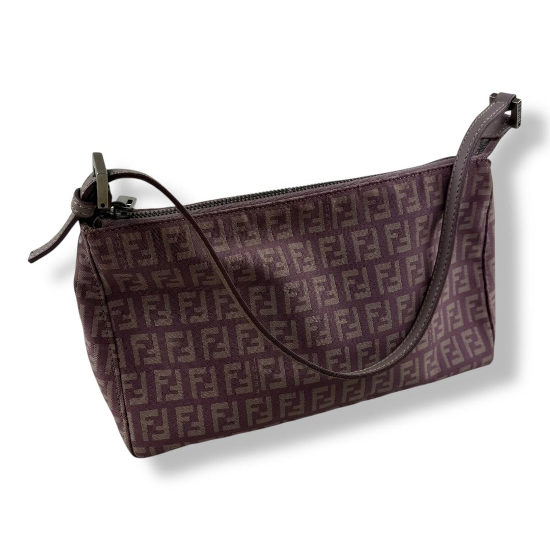 Fendi FF Zucca Mamma Baguette Pink Handbag - Lux Central