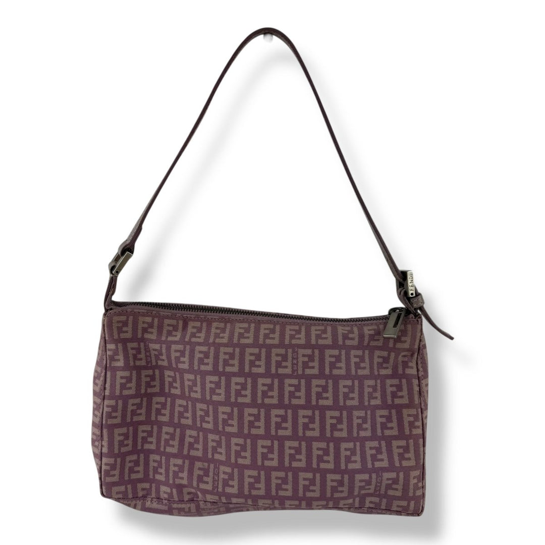 Fendi FF Zucca Mamma Baguette Pink Handbag - Lux Central
