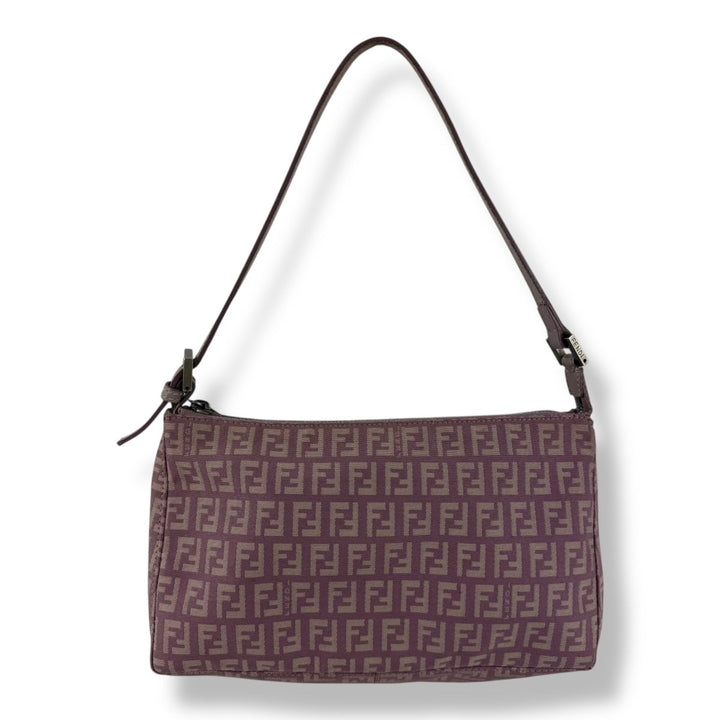 Fendi FF Zucca Mamma Baguette Pink Handbag - Lux Central