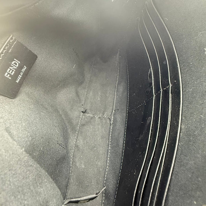Fendi FF Zucca Monogram Camera Black/Grey Messenger Bag - Lux Central