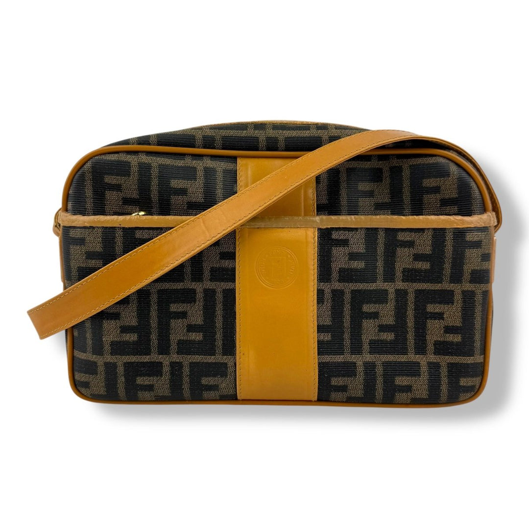 Fendi FF Zucca PVC Leather Crossbody Bag - Lux Central