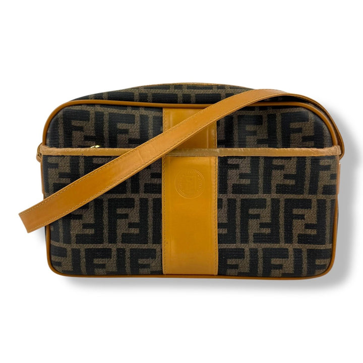 Fendi FF Zucca PVC Leather Crossbody Bag - Lux Central