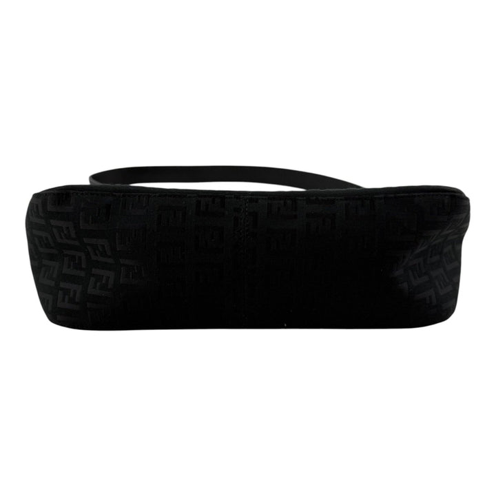 Fendi FF Zucchino Mamma Baguette Black Handbag - Lux Central