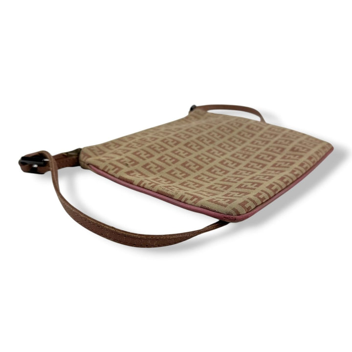 Fendi FF Zuchino Canvas Pink Monogram Crossbody Bag - Lux Central