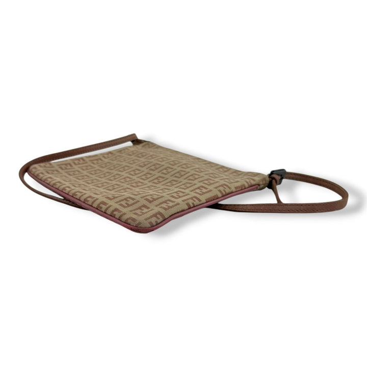 Fendi FF Zuchino Canvas Pink Monogram Crossbody Bag - Lux Central