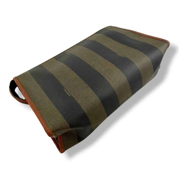 Fendi Pequin Striped Clutch Handbag - Lux Central