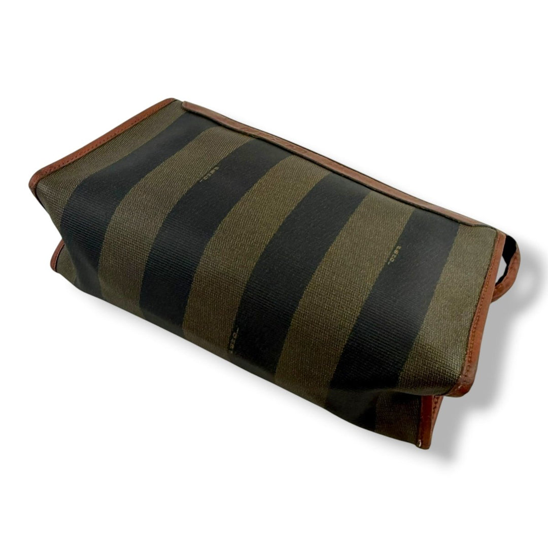 Fendi Pequin Striped Clutch Handbag - Lux Central