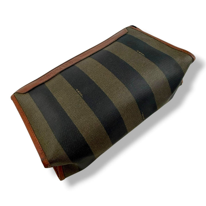 Fendi Pequin Striped Clutch Handbag - Lux Central