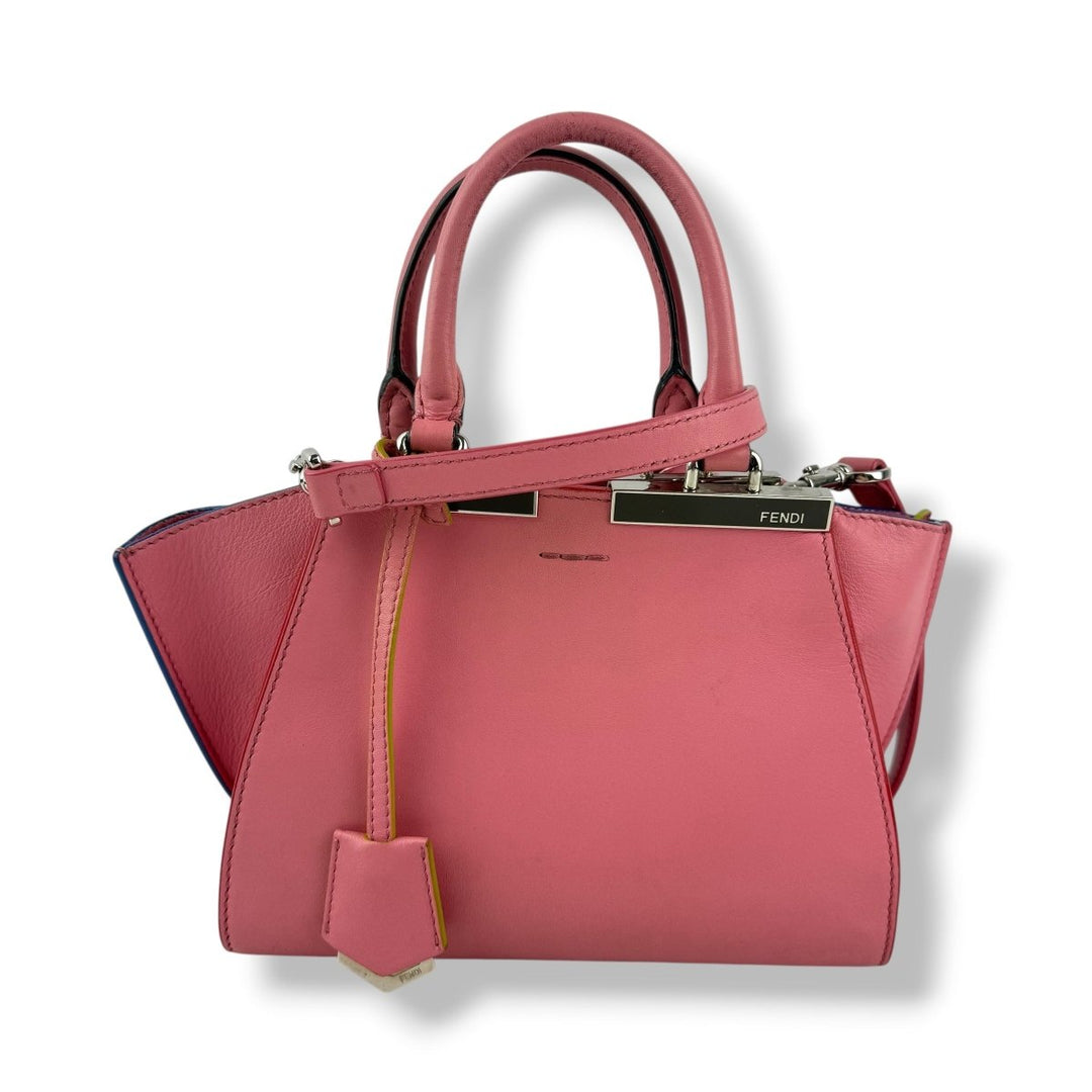 Fendi Pink Petite Leather 2Jours Mini Tote Handbag - Lux Central