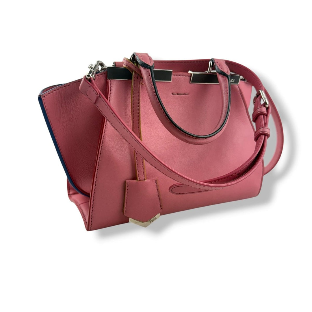 Fendi Pink Petite Leather 2Jours Mini Tote Handbag - Lux Central