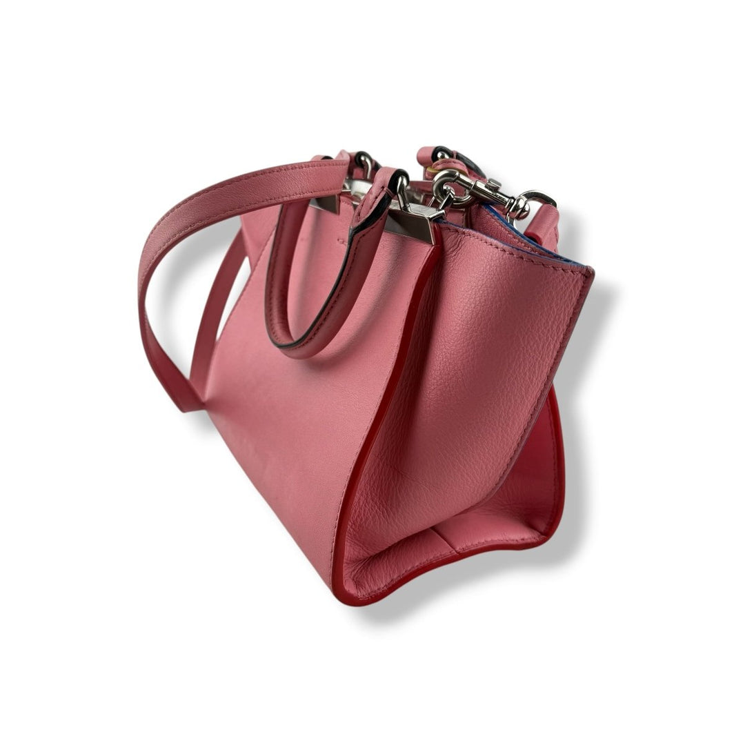 Fendi Pink Petite Leather 2Jours Mini Tote Handbag - Lux Central