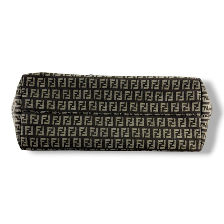 Fendi Roll Zucchino Brown Monogram Tote Handbag - Lux Central