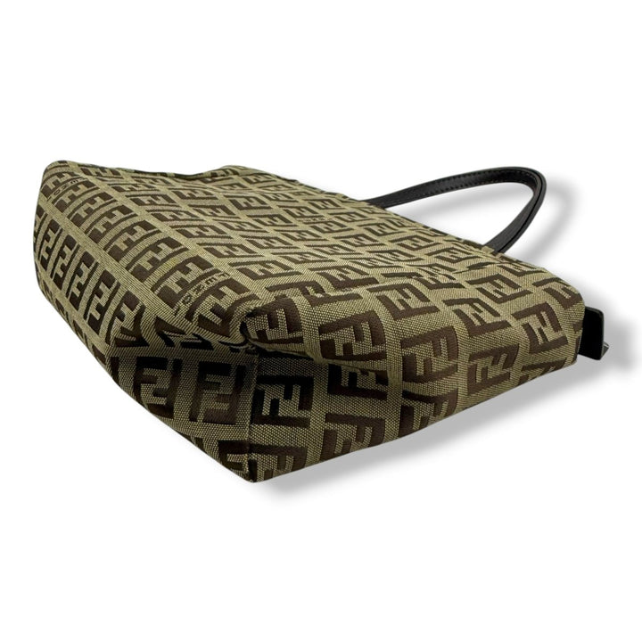 Fendi Zucca Brown Monogram Mini Tote Handbag - Lux Central