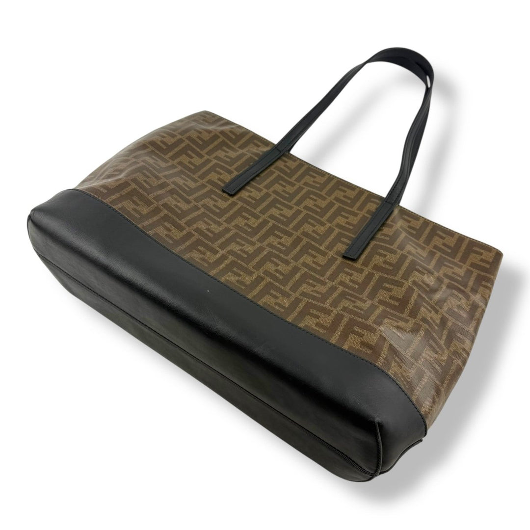 Fendi Zucca Brown Monogram Tote Handbag - Lux Central