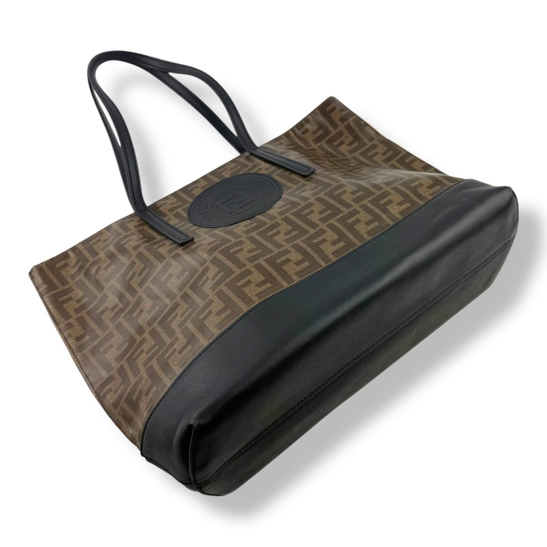 Fendi Zucca Brown Monogram Tote Handbag - Lux Central