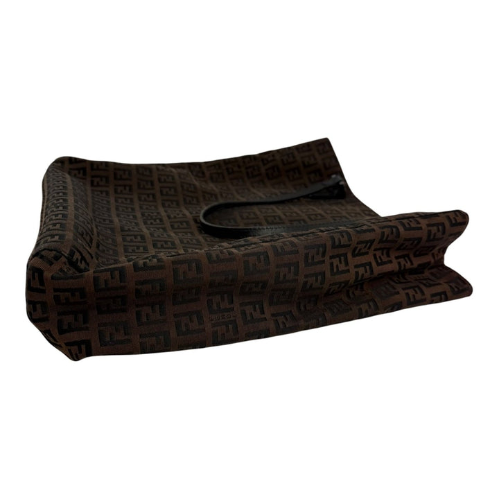 Fendi Zucca Brown Monogram Tote Handbag - Lux Central