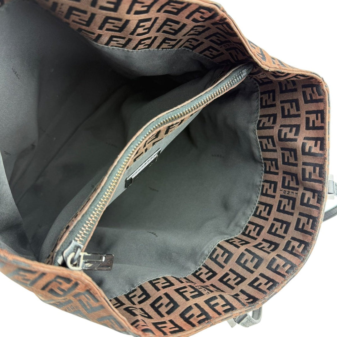 Fendi Zucca Brown Monogram Tote Handbag - Lux Central