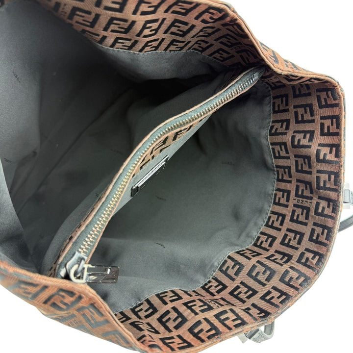 Fendi Zucca Brown Monogram Tote Handbag - Lux Central