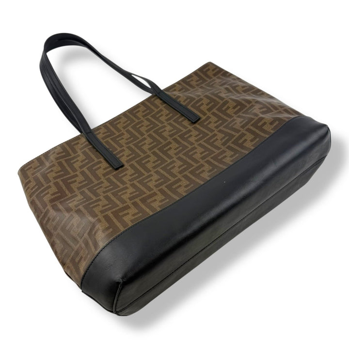 Fendi Zucca Brown Monogram Tote Handbag - Lux Central