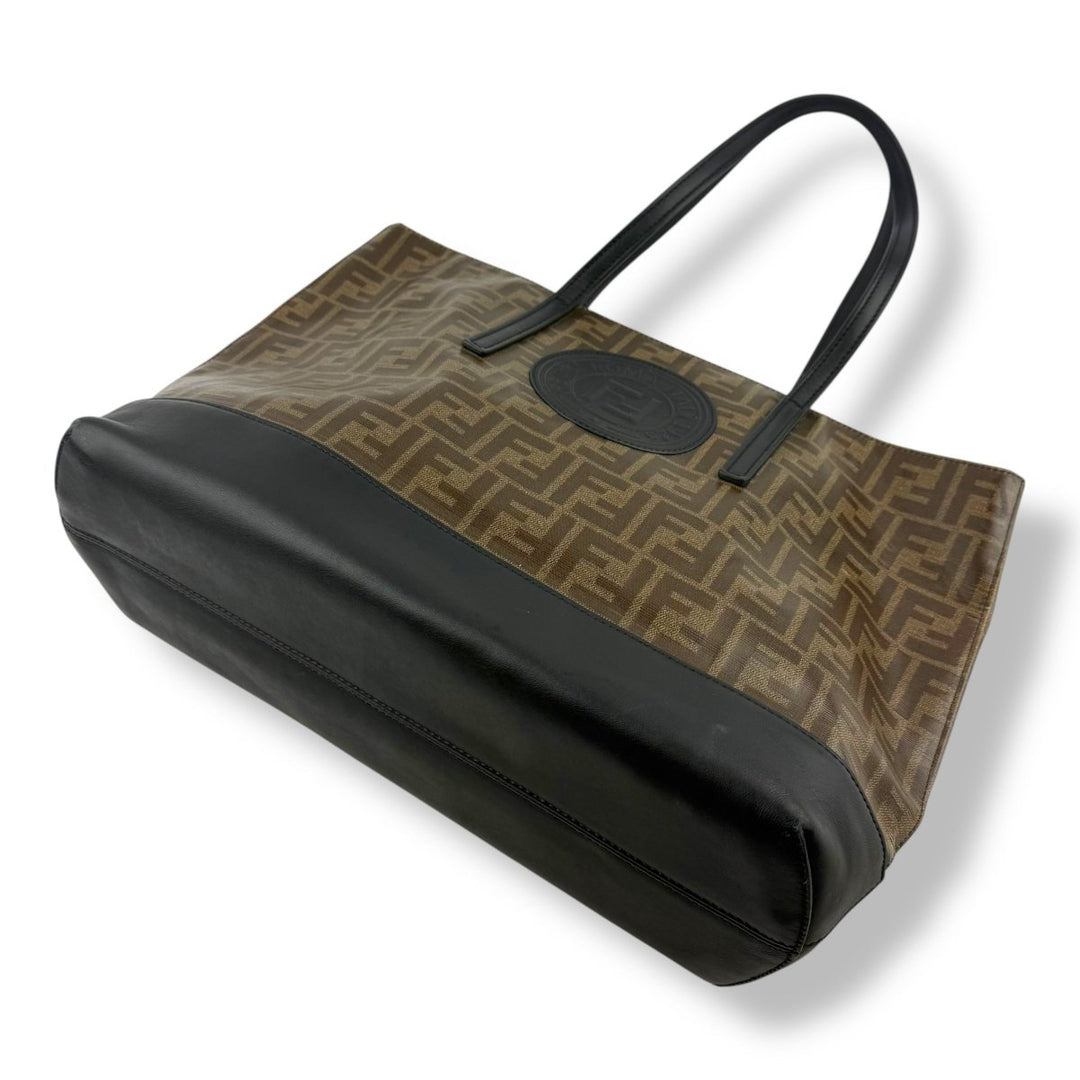 Fendi Zucca Brown Monogram Tote Handbag - Lux Central
