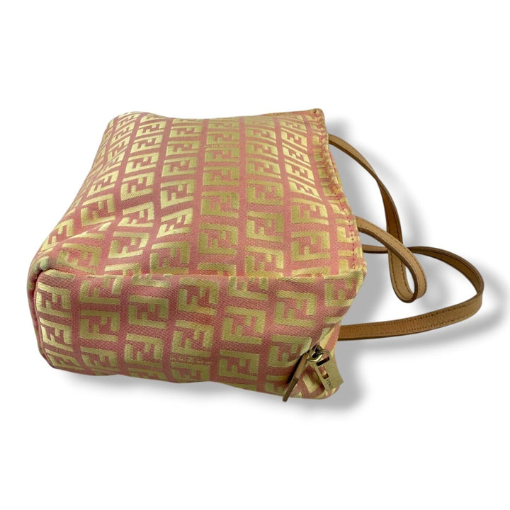 Fendi Zucca Pink Zucchino Monogram Mini Tote Handbag - Lux Central