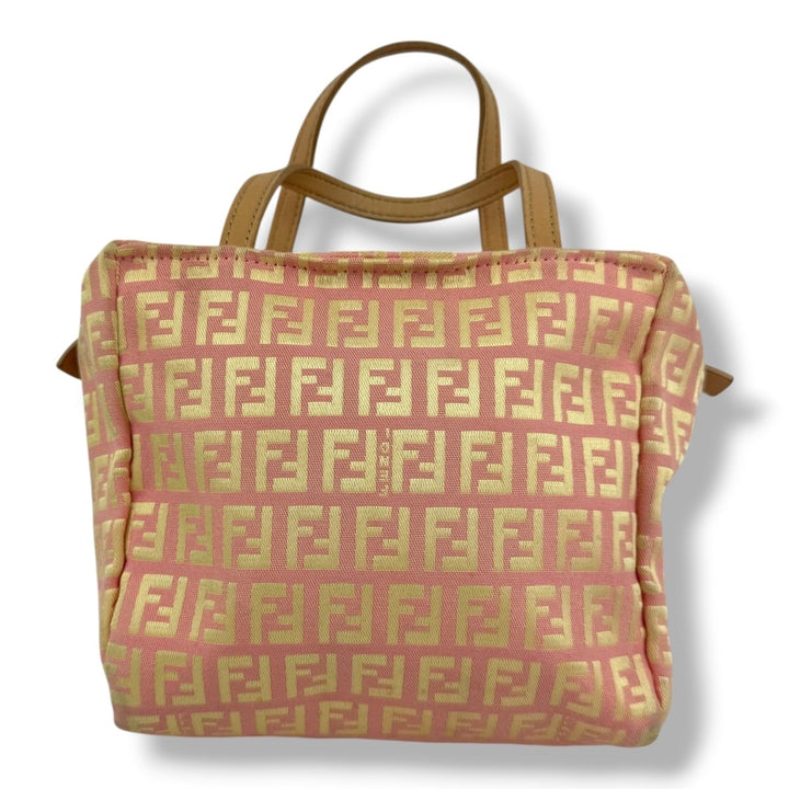 Fendi Zucca Pink Zucchino Monogram Mini Tote Handbag - Lux Central