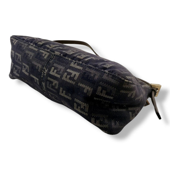 Fendi Zucchino Blue Denim Mini Baguette Handbag - Lux Central