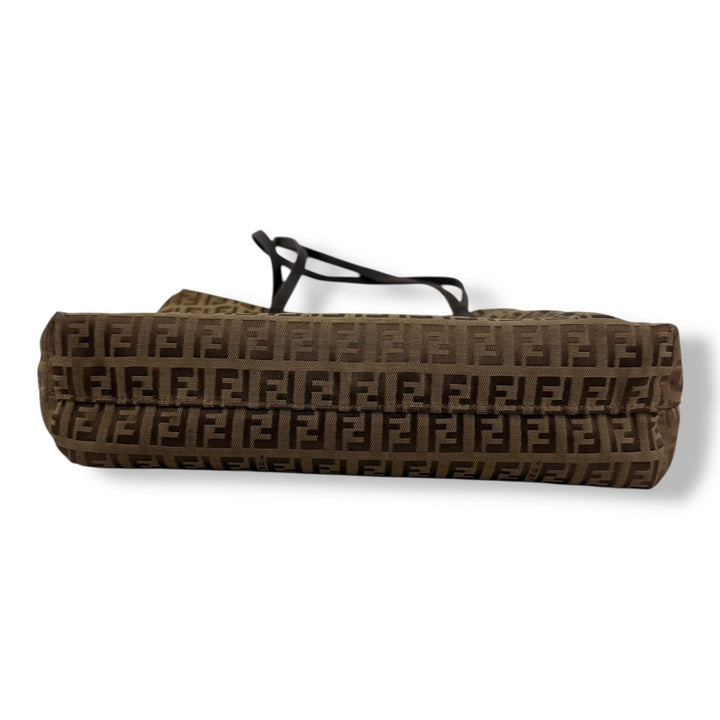 Fendi Zucchino Brown Monogram Tote Handbag - Lux Central