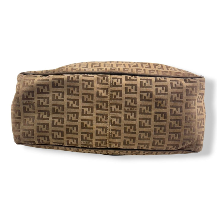 Fendi Zucchino Brown Monogram Tote Handbag - Lux Central