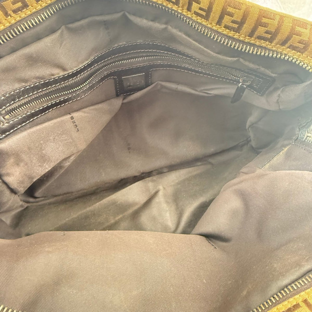 Fendi Zucchino Brown Monogram Tote Handbag - Lux Central
