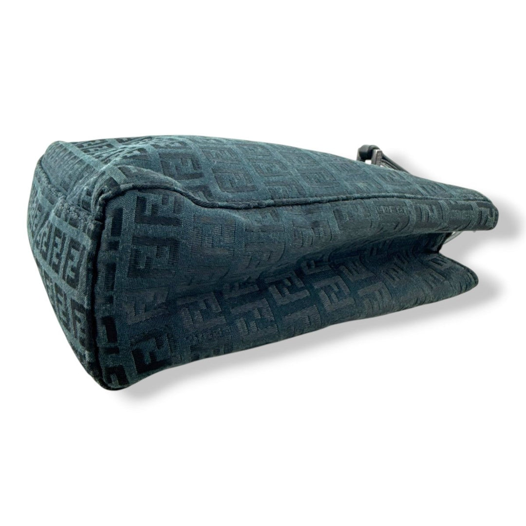 Fendi Zucchino Navy/Black Monogram Tote Handbag - Lux Central