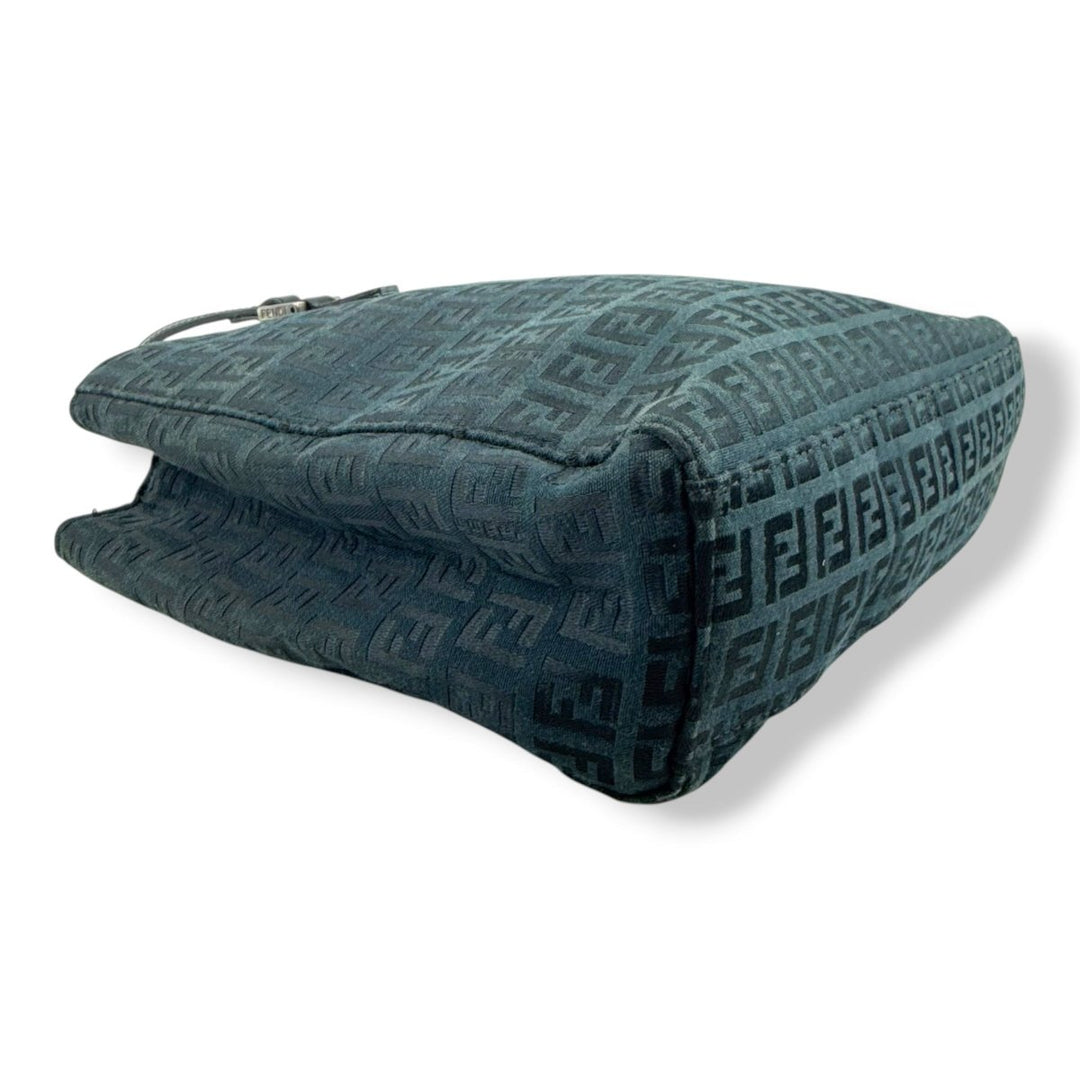 Fendi Zucchino Navy/Black Monogram Tote Handbag - Lux Central