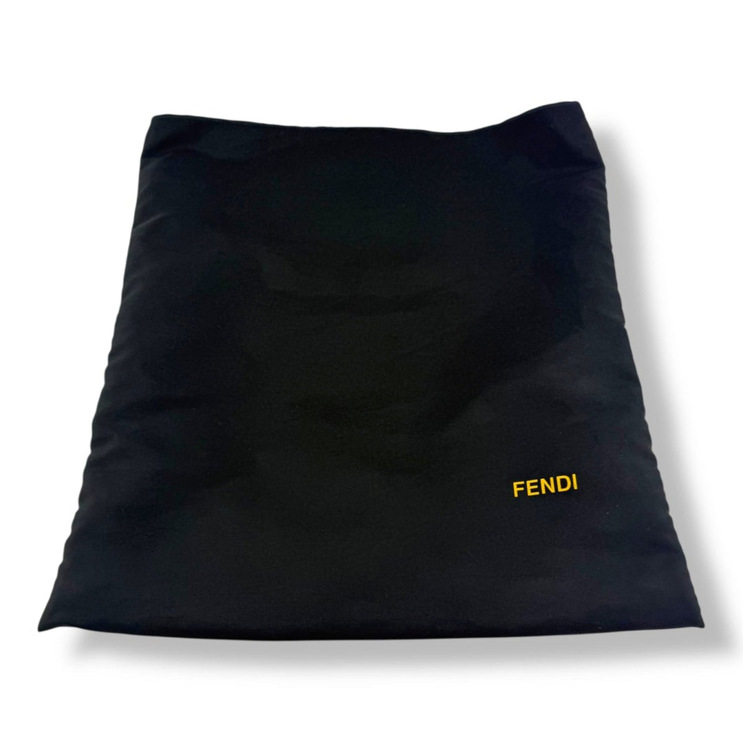Fendi Zucchino Red/Beige Canvas Pochette Handbag - Lux Central