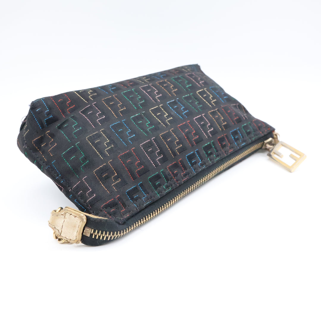 Fendi FF Zucchino Baguette Black/Multi Handbag