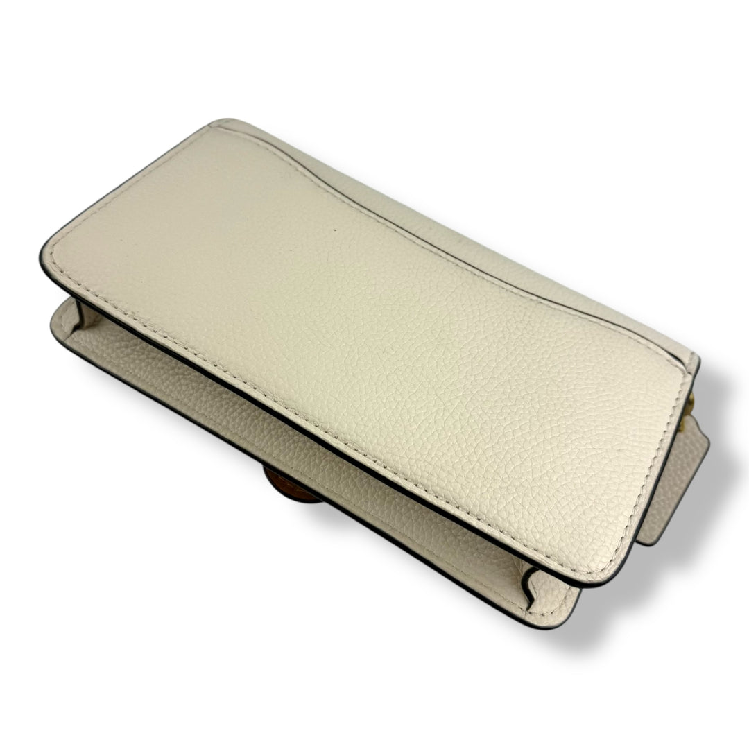 Coach Tabby Wallet On Chain Cream Leather Handbag