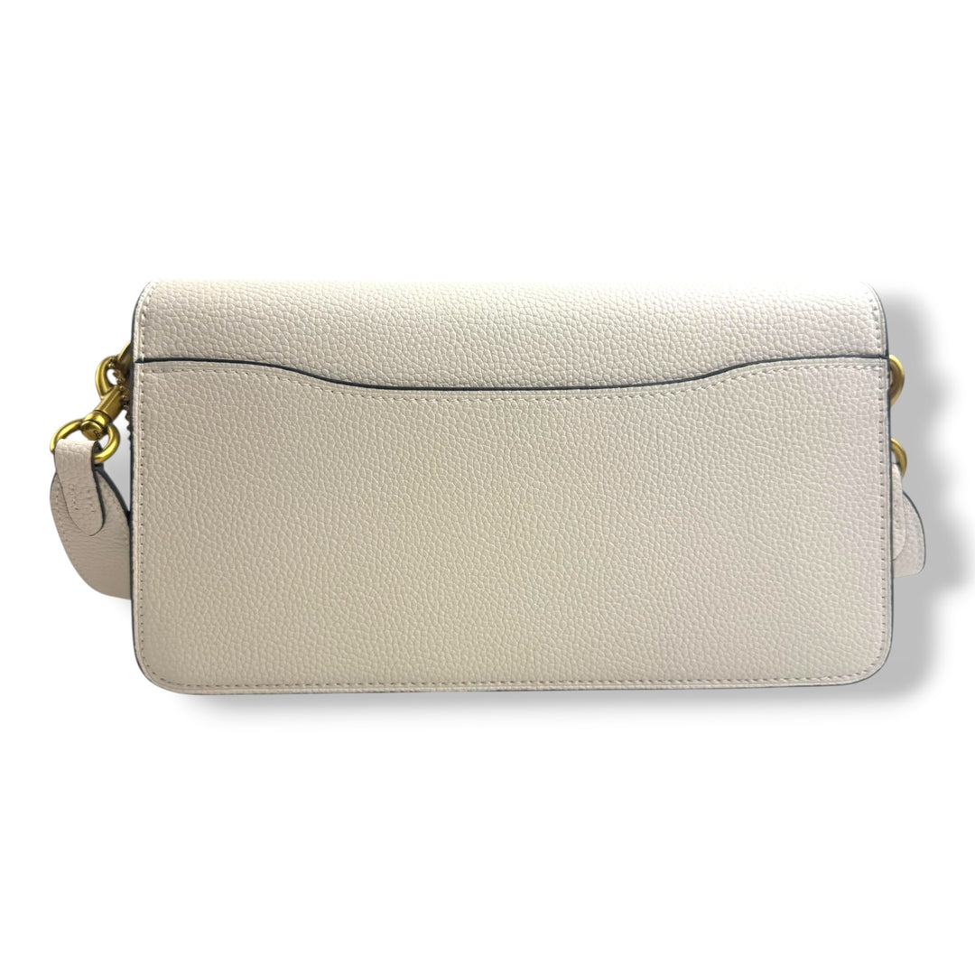 Coach Tabby 26 White Leather Handbag