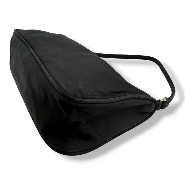 Prada Black Nylon Pochette Handbag