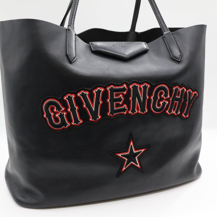 Givenchy Black Calfskin Leather Antigona Gothic Large Tote Handbag - Lux Central