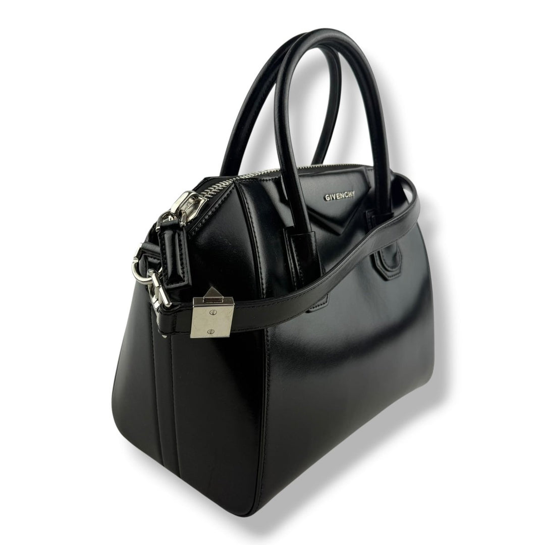 Givenchy Black Calfskin Leather Antigona Mini Handbag - Lux Central