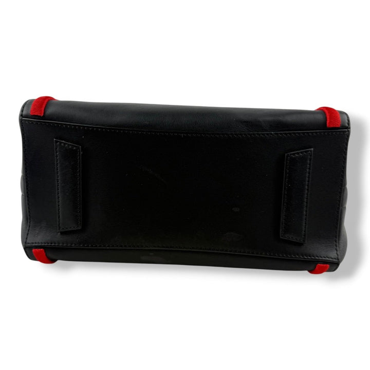 Givenchy Black/Red Calfskin Leather Antigona Mini Handbag - Lux Central