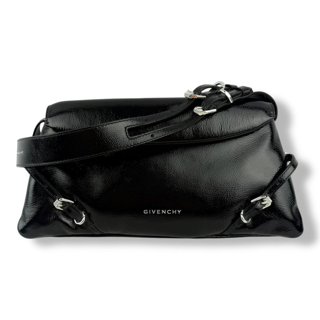 Givenchy Small Gloss Black Ptit Voyou Handbag - Lux Central