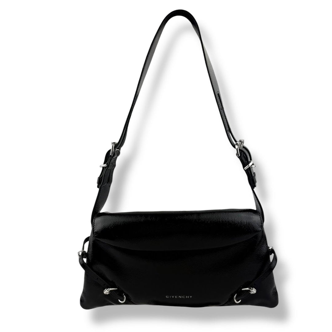 Givenchy Small Gloss Black Ptit Voyou Handbag - Lux Central