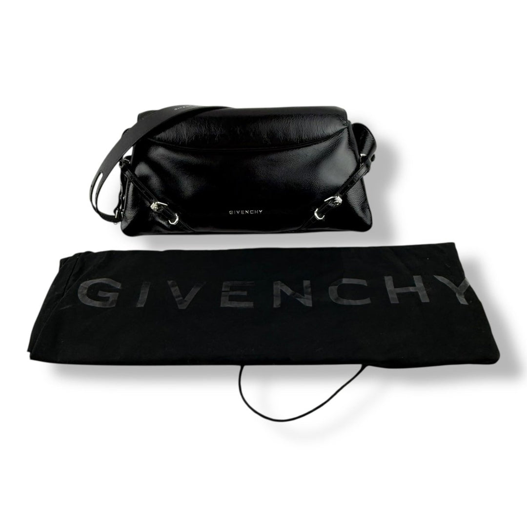 Givenchy Small Gloss Black Ptit Voyou Handbag - Lux Central