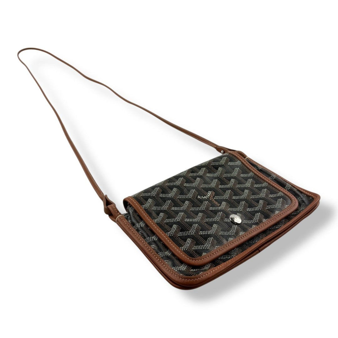 Goyard Plumet Leather Black/Tan Crossbody Bag - Lux Central