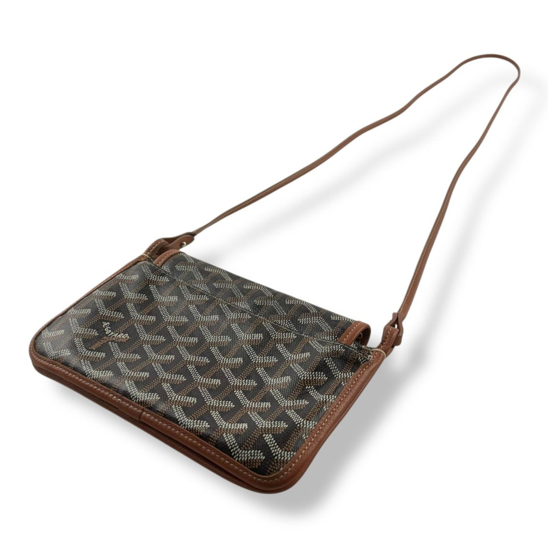Goyard Plumet Leather Black/Tan Crossbody Bag - Lux Central