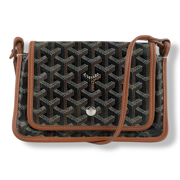 Goyard Plumet Leather Black/Tan Crossbody Bag - Lux Central