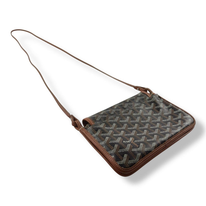 Goyard Plumet Leather Black/Tan Crossbody Bag - Lux Central
