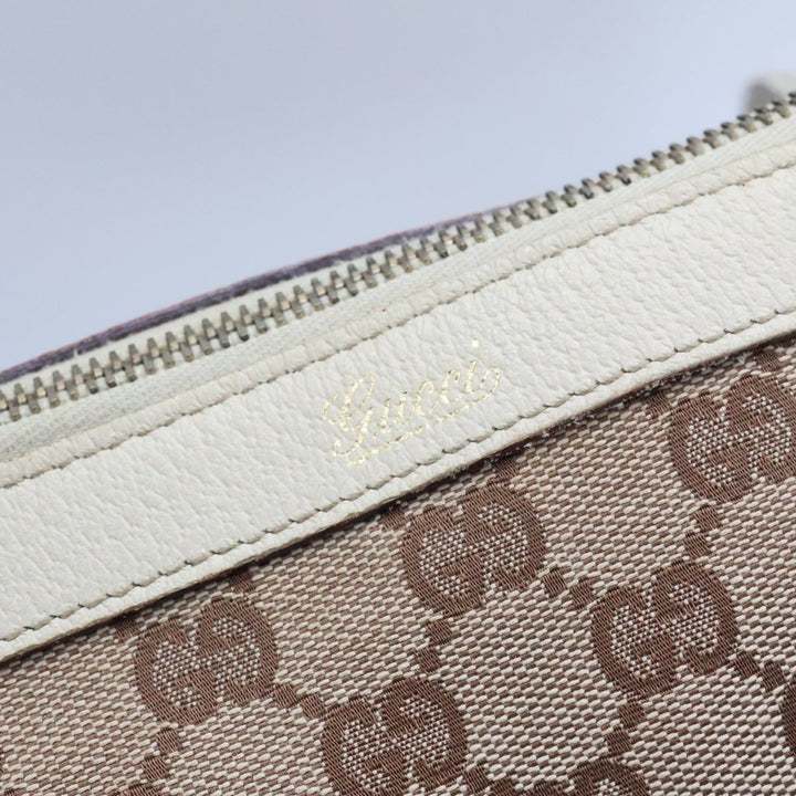 Gucci Abbey GG Beige/White Canvas D-Ring Tote Handbag - Lux Central