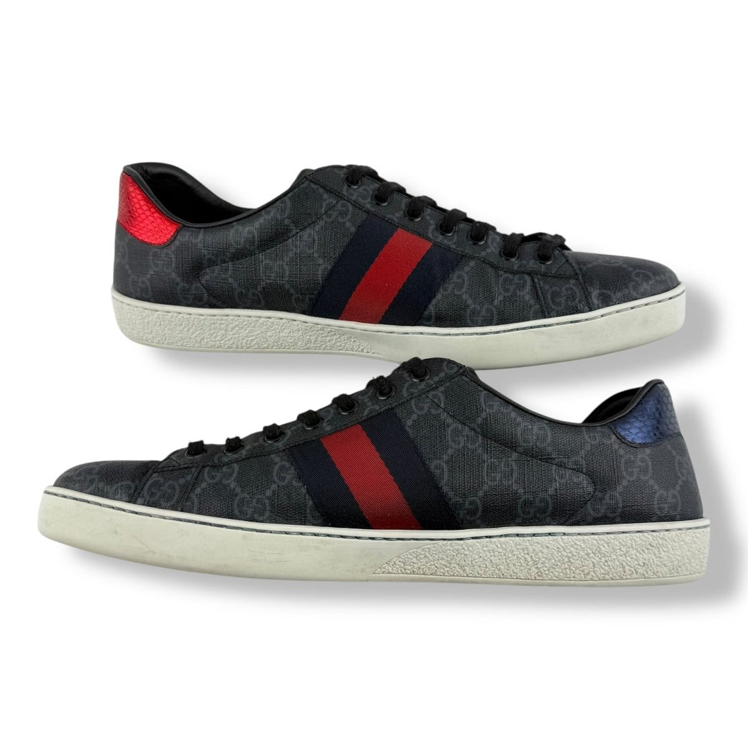 Gucci Ace GG Striped Monogram Black UK 10 / EU 44 - Lux Central