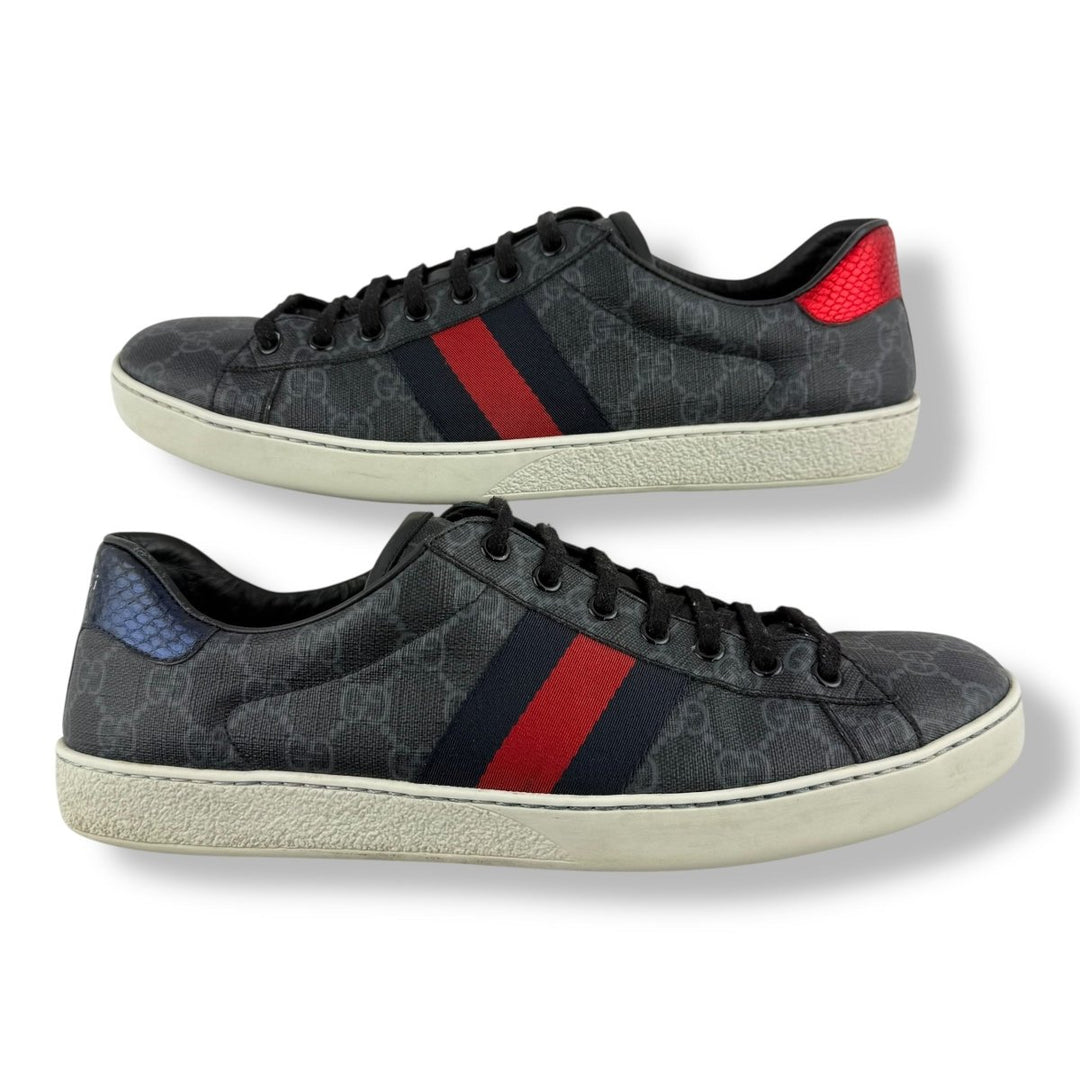 Gucci Ace GG Striped Monogram Black UK 10 / EU 44 - Lux Central